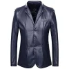 mens-classic-notch-lapel-collar-navy-blue-faux-leather-blazer