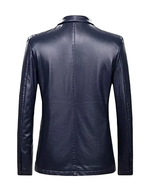 mens-classic-notch-lapel-collar-navy-blue-faux-leather-blazer