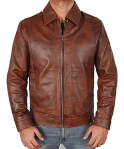 mens-classic-shirt-collar-brown-faux-leather-jacket