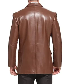 mens-dark-brown-faux-leather-sports-blazer