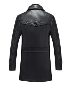 mens-double-collar-black-faux-leather-coat