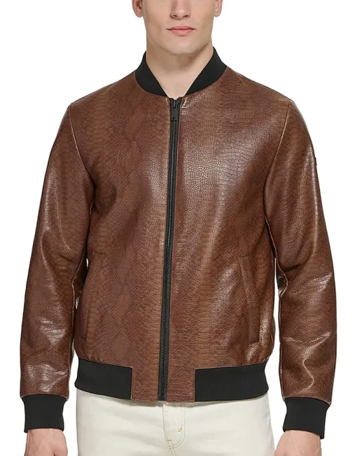 mens-faux-leather-brown-varsity-bomber-jacket