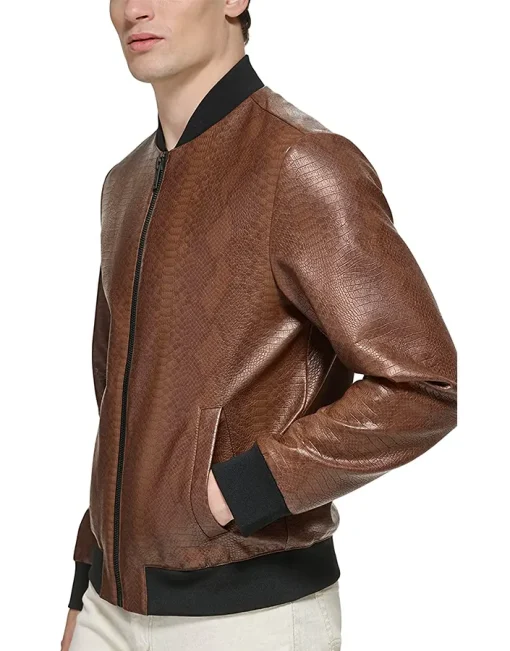 mens-faux-leather-brown-varsity-bomber-jacket