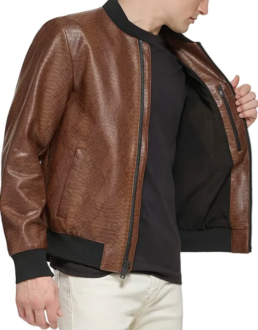 mens-faux-leather-brown-varsity-bomber-jacket
