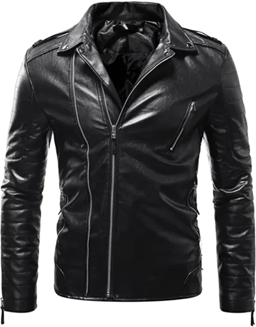 mens-lapel-collar-black-faux-leather-slim-fit-jacket