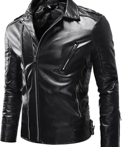 mens-lapel-collar-black-faux-leather-slim-fit-jacket