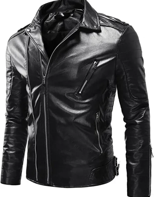 mens-lapel-collar-black-faux-leather-slim-fit-jacket