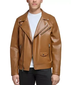 mens-lapel-collar-brown-faux-leather-motorcycle-jacket