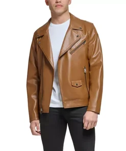 mens-lapel-collar-brown-faux-leather-motorcycle-jacket