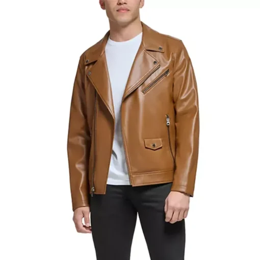 mens-lapel-collar-brown-faux-leather-motorcycle-jacket