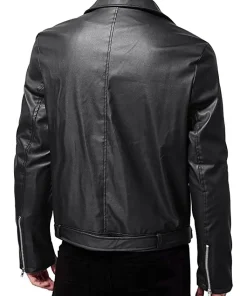 mens-long-sleeve-faux-leather-black-jacket