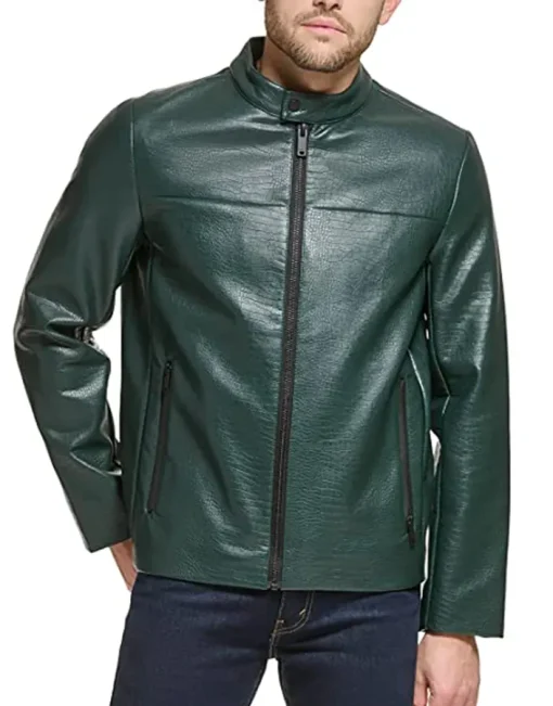 mens-modern-racer-green-faux-leather-jacket