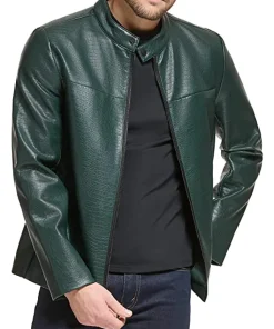 mens-modern-racer-green-faux-leather-jacket