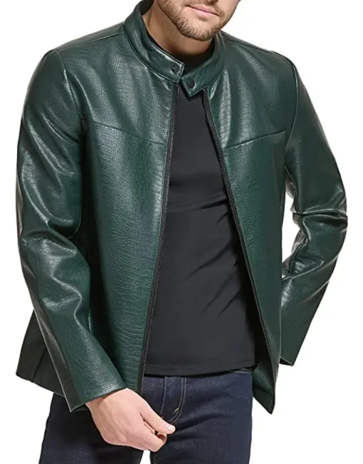 mens-modern-racer-green-faux-leather-jacket