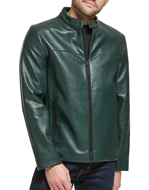 mens-modern-racer-green-faux-leather-jacket