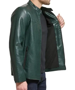 mens-modern-racer-green-faux-leather-jacket