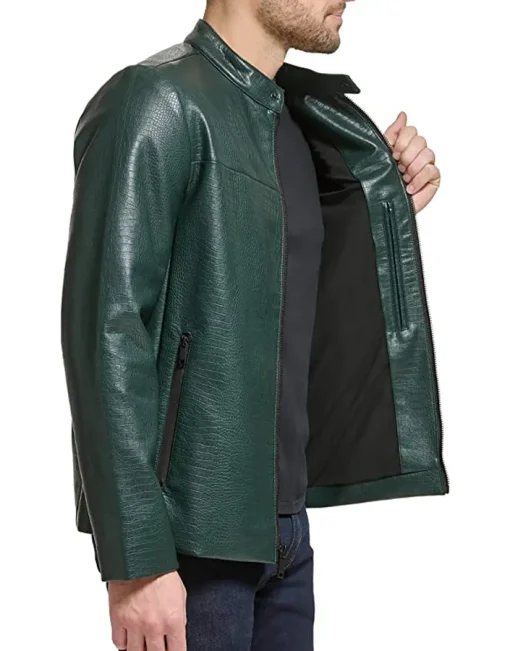 mens-modern-racer-green-faux-leather-jacket