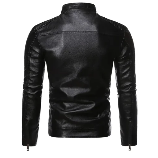 mens-padded-shoulder-black-faux-leather-jacket