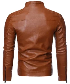 mens-padded-shoulder-brown-faux-leather-jacket