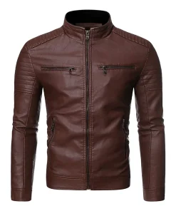 mens-padded-shoulder-coffee-faux-leather-jacket