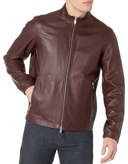 mens-regular-fit-brown-faux-leather-jacket