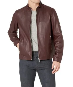 mens-regular-fit-brown-faux-leather-jacket