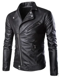 mens-side-zipper-black-faux-leather-jacket