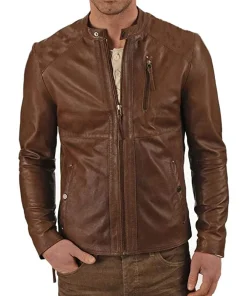 mens-slim-fit-brown-faux-leather-biker-jacket
