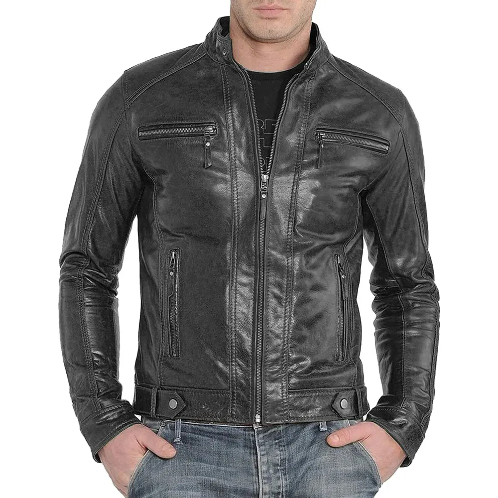 mens-slim-fit-cafe-racer-black-faux-leather-jacket-1 mens-slim-fit-cafe-racer-black-faux-leather-jacket