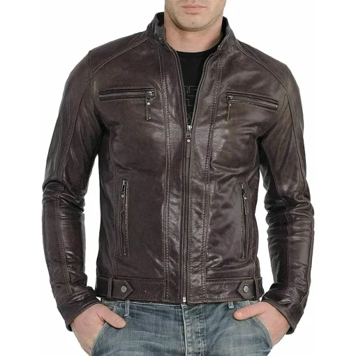 mens-slim-fit-cafe-racer-brown-faux-leather-jacket