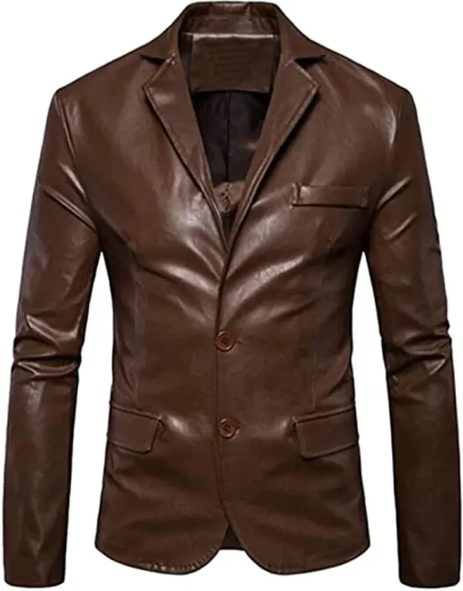 mens-slim-fit-elegant-brown-faux-leather-blazer