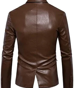 mens-slim-fit-elegant-brown-faux-leather-blazer