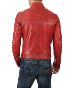 mens-snap-button-collar-red-faux-leather-moto-biker-jacket