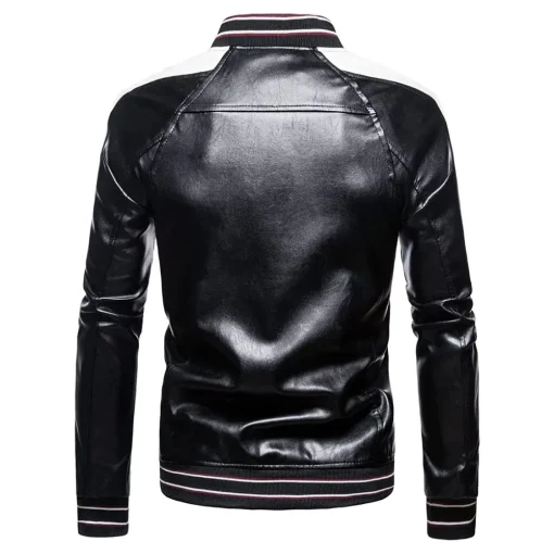 mens-stand-collar-faux-leather-black-and-white-biker-jacket