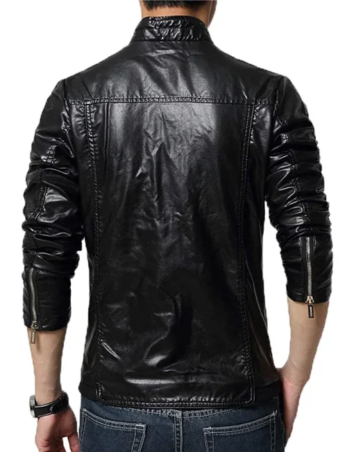 mens-stylish-slim-fit-stand-collar-black-faux-leather-jacket