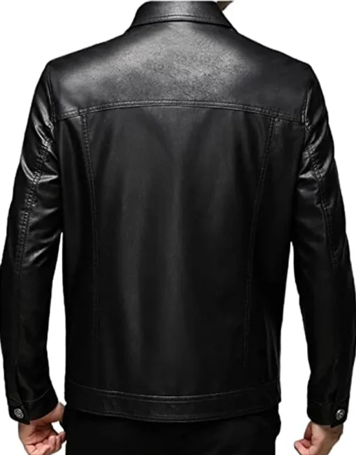 mens-turn-down-collar-slim-fit-black-faux-leather-jacket