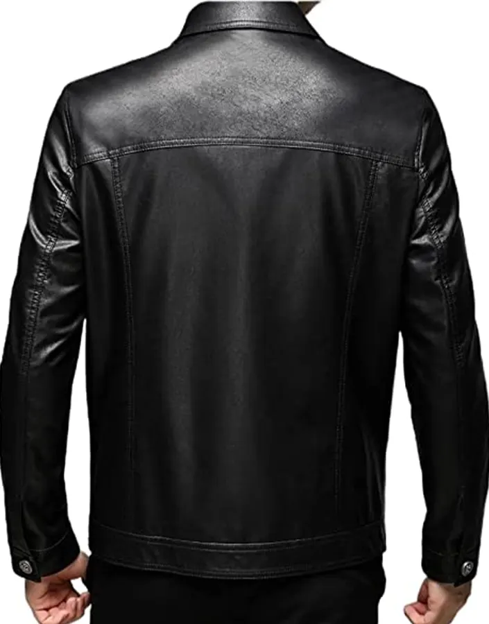mens-turn-down-collar-slim-fit-black-faux-leather-jacket-4 mens-turn-down-collar-slim-fit-black-faux-leather-jacket