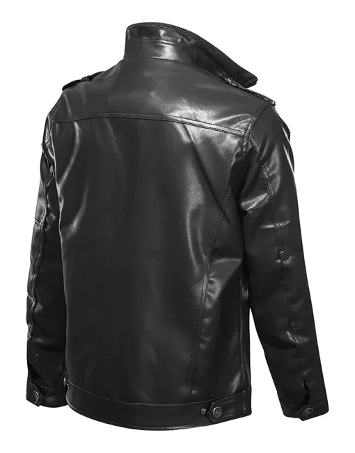 mens-zipper-pockets-black-faux-leather-jacket