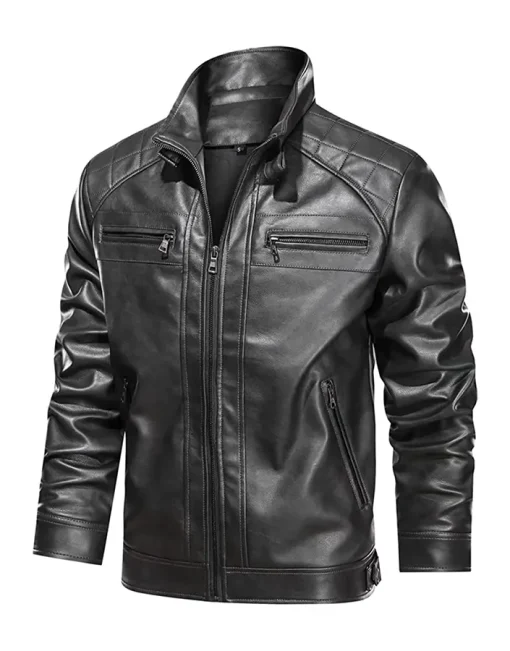 mens-zipper-pockets-greyish-black-faux-leather-jacket