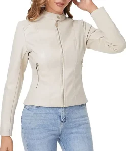 womens-beige-faux-leather-zip-up-slim-fit-jacket