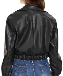 womens-black-faux-leather-short-bomber-jacket