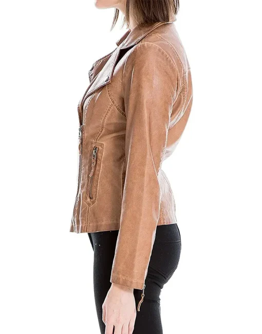 womens-camel-faux-leather-biker-jacket