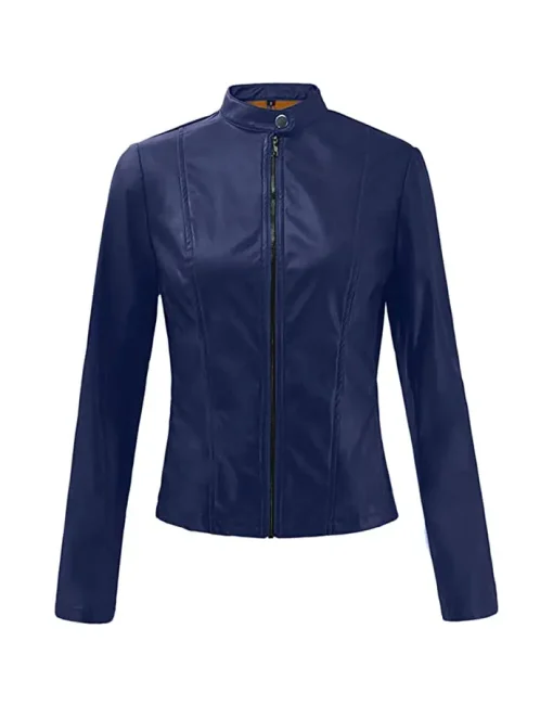 womens-casual-slim-fit-navy-blue-faux-leather-biker-jacket