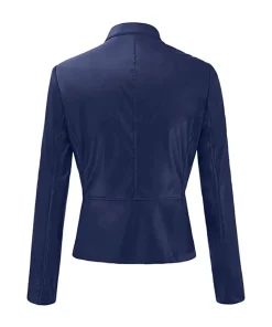 womens-casual-slim-fit-navy-blue-faux-leather-biker-jacket