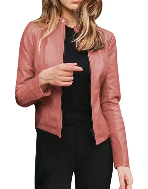 womens-casual-slim-fit-pink-faux-leather-biker-jacket