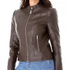 womens-chocolate-brown-faux-leather-zip-up-slim-fit-jacket