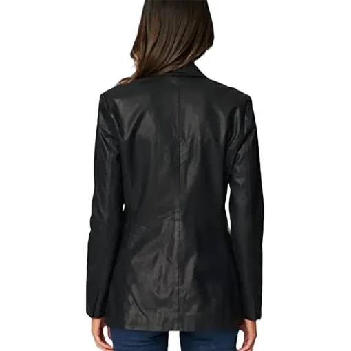 womens-double-breasted-black-faux-leather-blazer