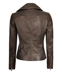 womens-double-rider-brown-faux-leather-jacket