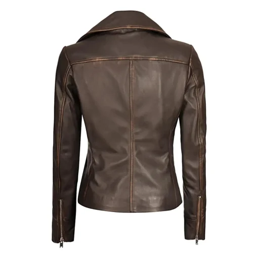 womens-double-rider-brown-faux-leather-jacket