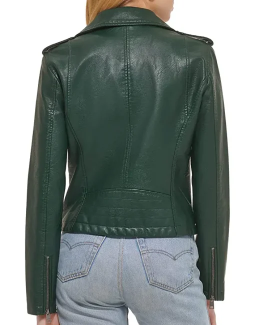 womens-green-faux-leather-asymmetrical-zip-motorcycle-jacket